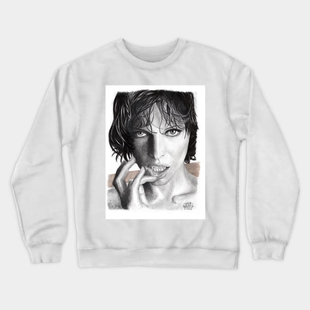 Milla Jovovich - look into my eyes Crewneck Sweatshirt by micheleamadesi